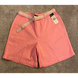 NWT Chaps Pink Chino Short w/ Belt Cotton Size 12